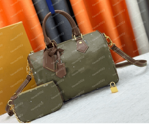 Luxury P9 handbag designer bags SpeeysMono shoulder bag 25 women's crossbody bag pillow bag Boston bag lady Totes bag wallet M24424 turquoise Blue Pink SP P9 25 M24441