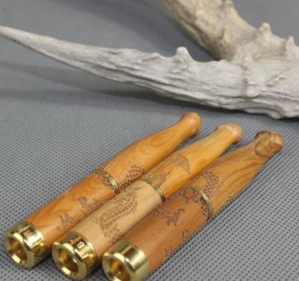 13mm yew Carving Dragon, cigarette holder, pull rod, changing core, double filter cigarette holder can clean wood mahogany nozzle.