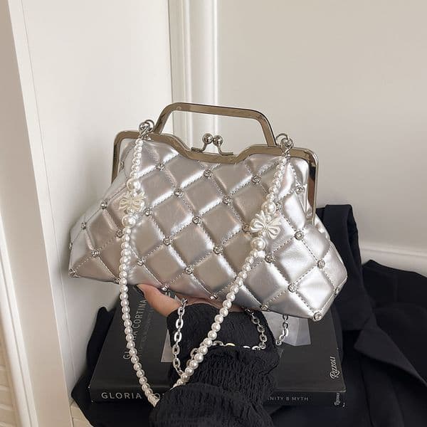 Designer Bag Cross-border Wholesale 2025 New Diamond-studded Handbag Fashion Commuter Crossbody Shoulder Bag For Women Light Luxury Luxury Bag Texture Bag