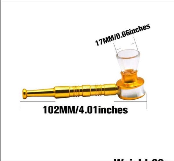 Hot selling new portable metal pipe glass pipe Mini tobacco pot detachable and washable