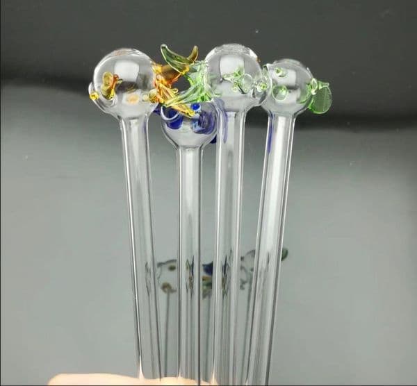 Hookahs Coloured small fish sucker Wholesale Glass Bongs Accessories, Glass Water Pipe Smoking,