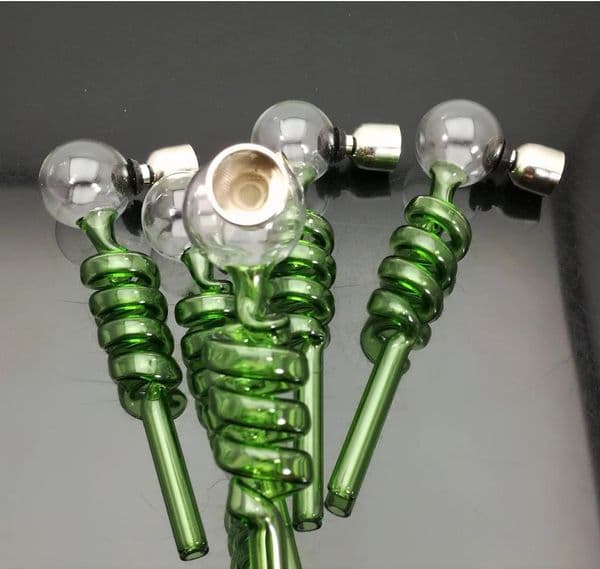 Pipes Smoking Manufacture Hand-blown hookah Colored multi spiral glass straight cooking pot pipe