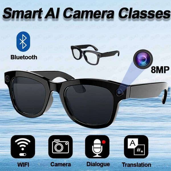2025 Ai Smart HD 8Mp Polarized Sunglasses Mini Camera Recorder Wifi Music Bluetooth Call AI Translation Glasses