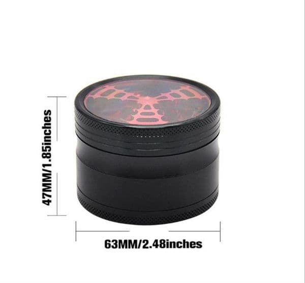 New type of smoke mill four layer diameter 63mm metal smoke mill with skylight