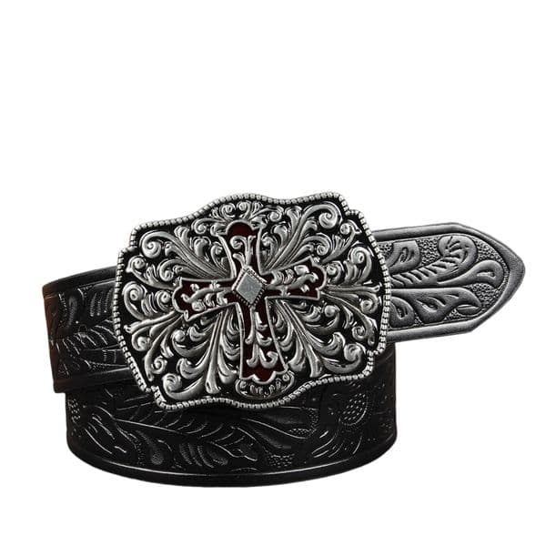 Designer Casual Woman Men Leather Belts Luxury Fashion Smooth Buckle Belt With Floral Patterns Strap