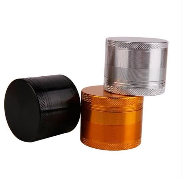 4-Layer 55mm Aluminum Alloy Electroplating Oxidation Abrasives Smoke Crusher Metal Plate Manual Abrasives