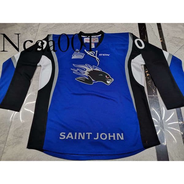 Nc01 Hockey jerseys Physical photos SaintJohn Sea Dogs NELSON Men Youth Women High School Size S-6XL or any name and number jersey