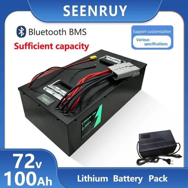 Sufficient capacity 72V Lithium Ion Battery Electric Vehicles Var Batteries 72volt 100Ah Lithium Battery With Charger