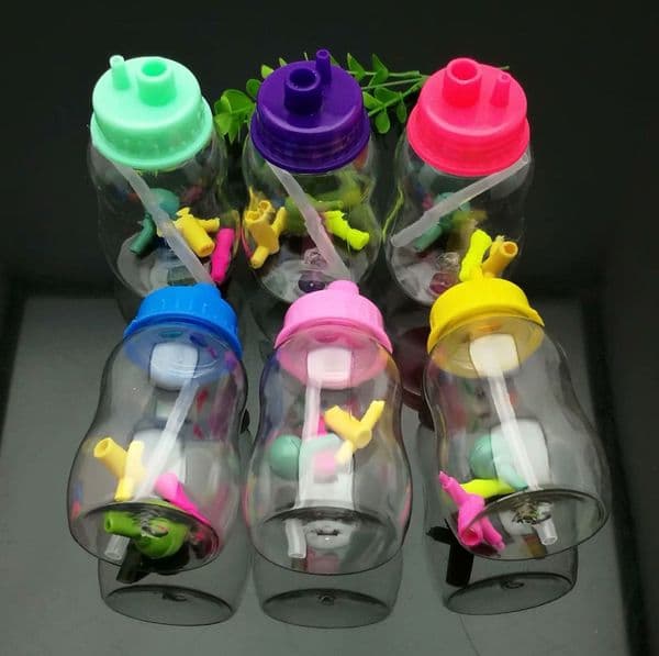 Pipes Smoking hookah Oil Burner Pipes Smokings Glass Bowl Colored acrylic bottle water bottle smoking bottle