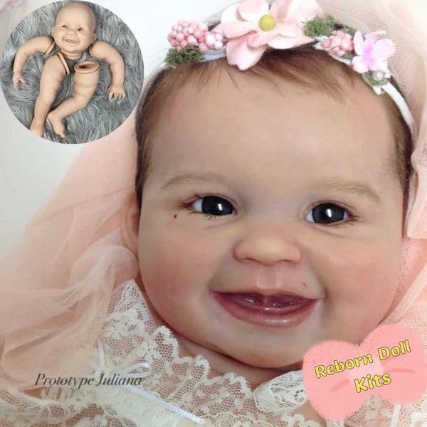 23 Inches Reborn Baby Doll Kit Juliana Vinyl Molds Blank Unpainted Unassembled Doll Kit Handmade DIY Toy For Girls Gift W250728