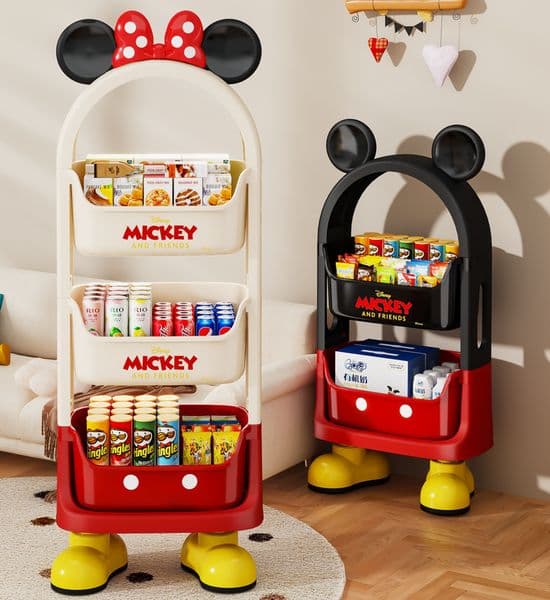 Storage Living Room Floor-standing Multi-layer Snack Home Bedroom Bedside Table Childrens Toy Rack Small Cart 250728