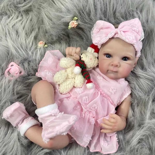 Two Options 18-19 Inch Reborn Baby Doll Girl Bettie Face Newborn Vinyl or Cloth 3D Skin Visible Veins Handmade Christmas Gift W250728