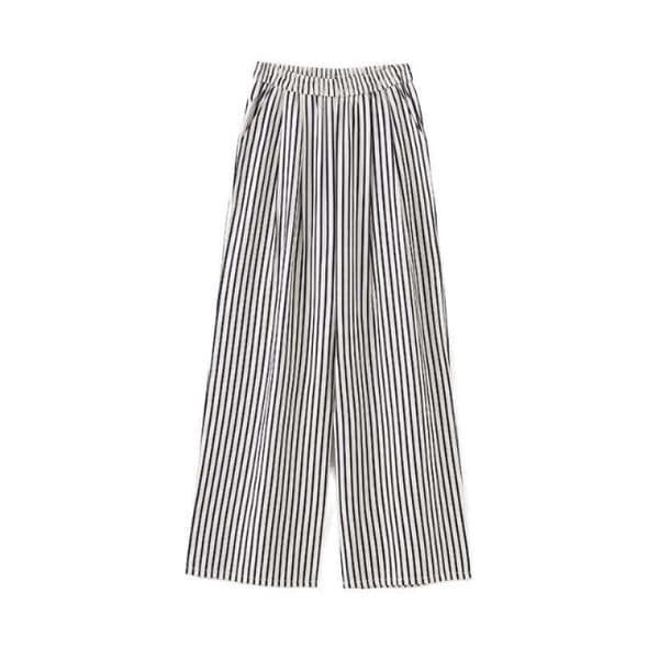Designer Clothing 2025 Semir Elastic Waist Casual Pants Women Lazy Chic 2025 Summer New Striped Wide Leg Lengthening Trousers For Daily Walks