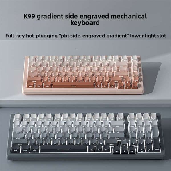 K99 Side-Printed Gradient PBT Mechanical Underlight Hot-Swappable Tea Switch Customizable Gaming Wired Keyboard