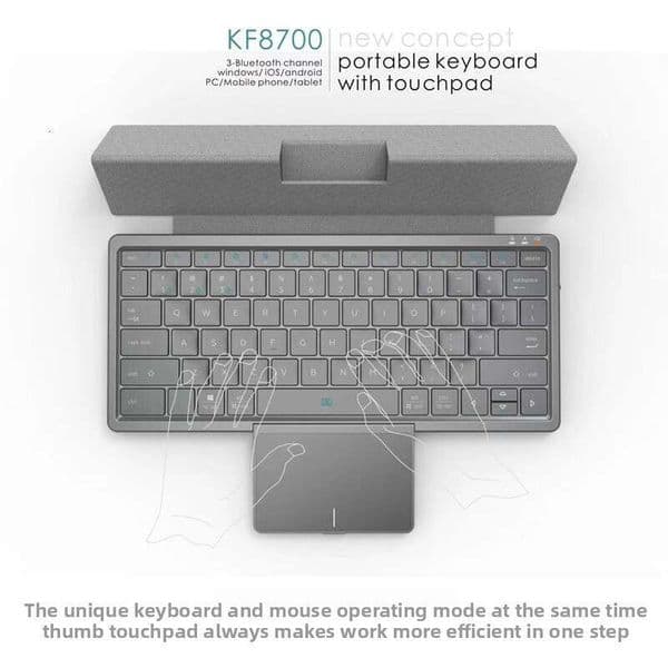 New Product Launch: Wireless Bluetooth Keyboard For Tablets, Phones, And Computers With PU Leather, Hidden Touchpad, Portable