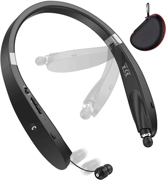 2026 New Headphones Wireless Neckband Headset Retractable Earbuds Noise Cancelling Stereo Earphones For Workout Running Driving R250728 Free Shipping