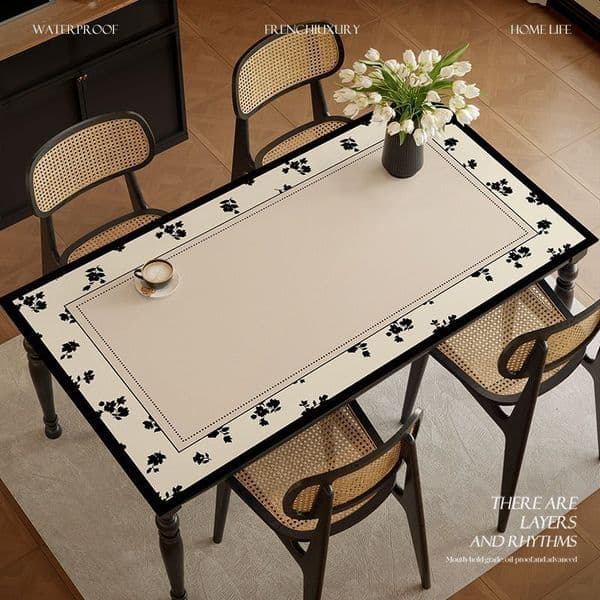 Leather American Style Atmosphere Wash-Free Waterproof Oil-Proof Dining Mat Home High-End Coffee Table Cloth l7