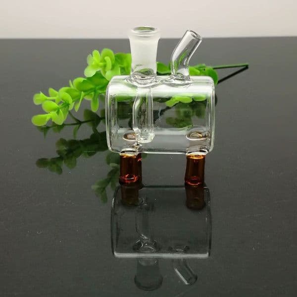 Smoking pipes hookah Oil Burner Pipes Smokings Glass Bowl Mini portable square tube glass water bottle