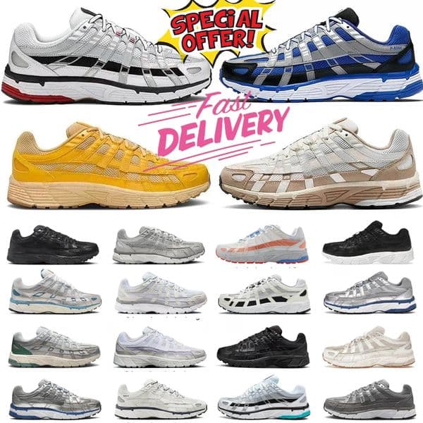 2025 Free delivery designer shoes P 6000 Running Shoes P6000 Mens Women Sneakers Metallic Silver Triple Black White Anthracite Smoke Grey Sports trainers 36-45