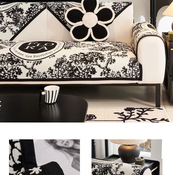 Lanjia Designer Blanket Non Slip Sectional Covers L Shape Resistant Slipcover For Furniture Bed Couch Sofa Warm Flower Cc