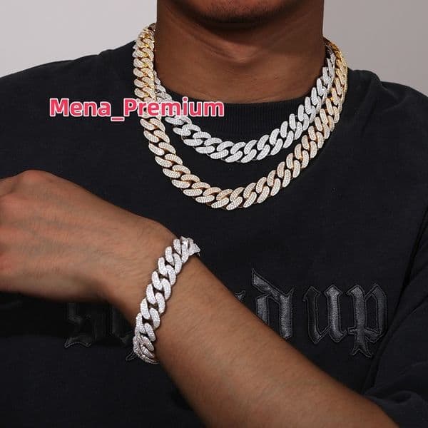 925 Silver Moissanite 10MM Cuban Chain Bracelet Mens Hip Hop Jewelry GRA Certified Gift Product Moissanite Bracelets Bangles