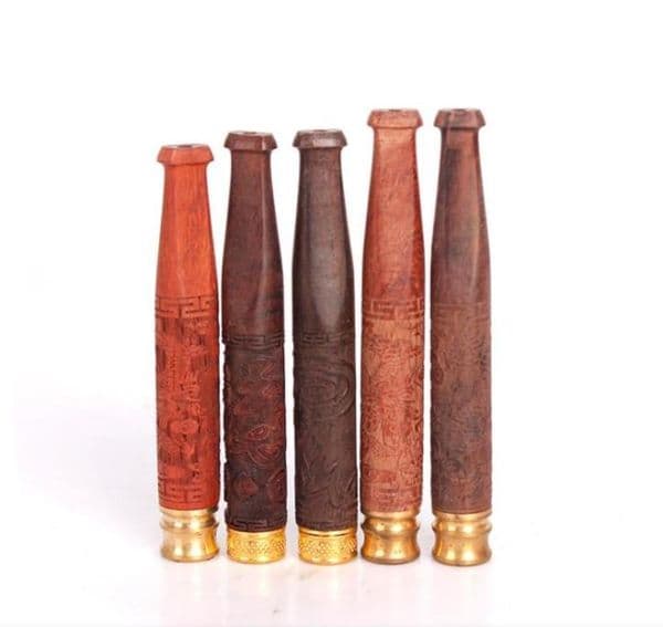 2026 Wholesale of Whole Wood Carved Red Acid Cigarette Nozzle Cleanable Draw Rod Filter Tobacco Fittings