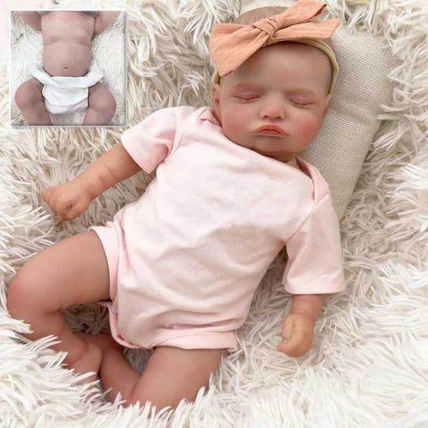 Full Body Soft Vinyl Baby Dolls Reborn Baby Rosalie with Hand Painted Hair 3D Skin Visible Veins Collectible Art Doll XJ250730