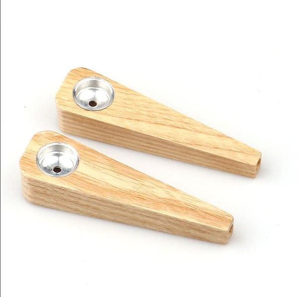 Smoking Pipes Hot selling portable wooden small pipe Solid wood original color wooden pipe