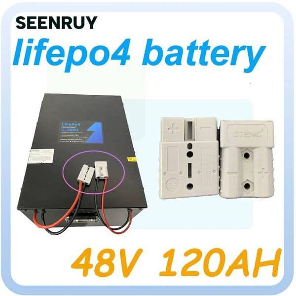 New 48V 120AH LIFEPO4 Battery built-in BMS 100A 150A for RV Home Energy Storage Electric Wheelchair
