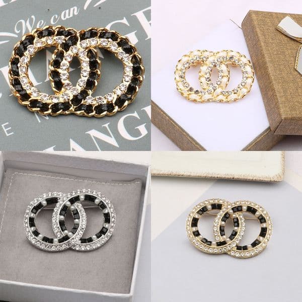 Crystal Brooches PU Leather Rhinestone Pearl Brooch Pins Classic Details Sophisticated Jewelry for Women Perfect Evening Events and Parties