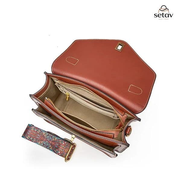 Women's Genuine Leather Bag Vegetable Tanned Cowhide New High Grade Handbag Shoulder Crossbody Messenger Bags Ladies Female Genuine Leather Bagvoyage