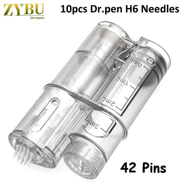 10 Pcs Dr Pen H6 Needles Cartridges H18 H36 H42 Nano HS Nano-HR Adjustable Liquid Output 3ml Serum Applicator Dermapen Derma Hydra MTS Tips