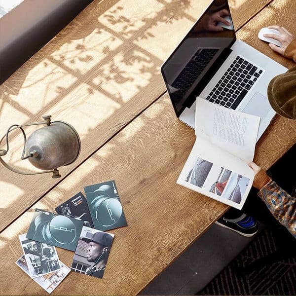 Cube White Oak Solid Wood Large Board Desk Dining Table Integrated Living Room Workbench Home Retro Vintage