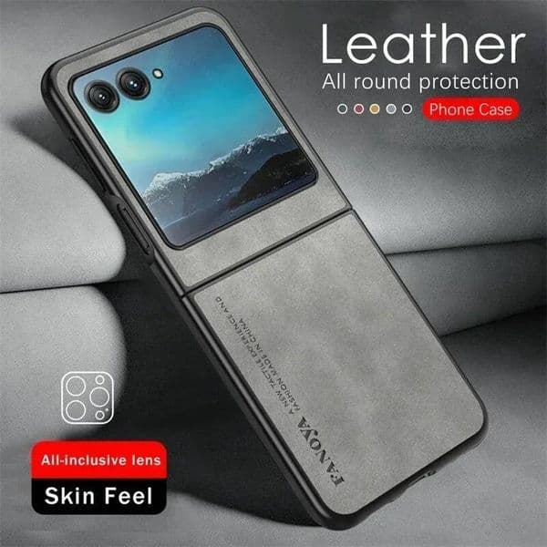 Luxury Lambskin Leather Cover for Motorola 2024/25 Razr 60/50/40 60 Ultra Shockproof Hard Plastic Phone Case