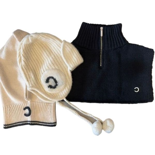 Luxury Designer Scarf Beanie Brand Hat Scarf Sets False Collar Shawl Women Men Winter Outdoor Ski Warm Unisex Hats Set High-quality New Model Gifts