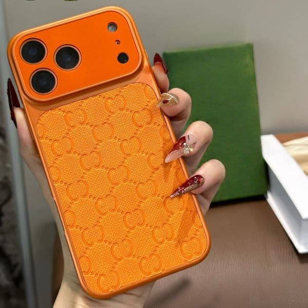 High-quality CC orange for iphone 17 pro max 16 Pro 13 15 15pro 15promax Designer Fashion Creative Case Classic phone case back cover Scratch dhgate AAA+
