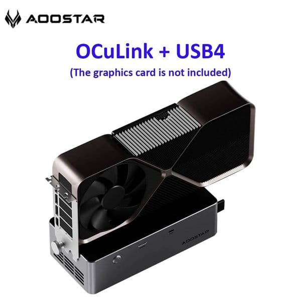 AOOSTAR AG02 EGPU Dock 800W Power Supply with OCuLink USB4 Dual Ports Support RTX 40904080RX 7900 for Laptop Mini PC Exte