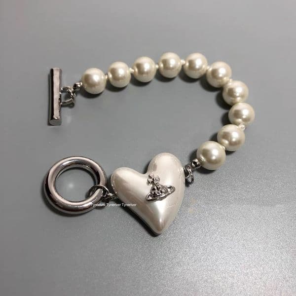 Designer Viviennens West Wood Empress Dowager Xis Love Shell Pearl Bracelet Female Ouyang Nana Same Size Love Pearl Bracelet
