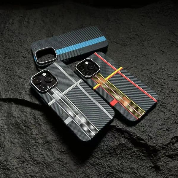 New fashionable phone case suitable for Pro Max carbon fiber textured magnetic phone case, Apple high-quality tactile shock resistant protective cover