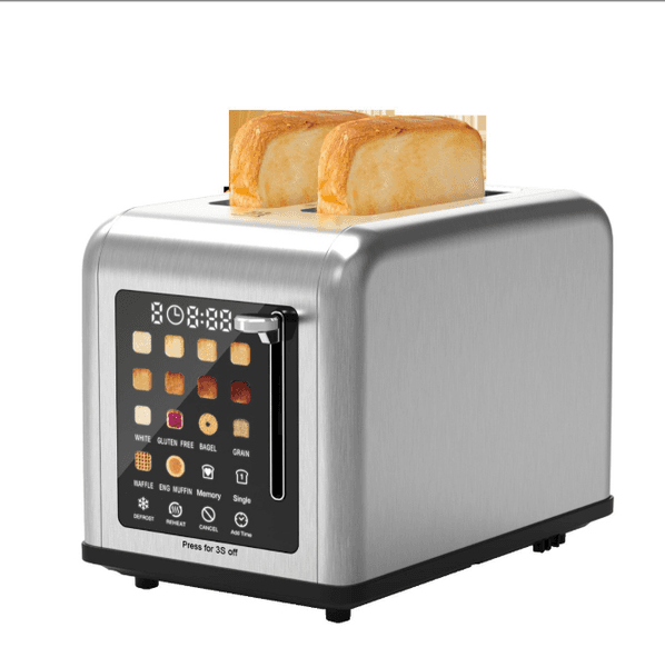 PSKST075AE 2-piece retro toaster SUS304 food-grade 6 browning levels 3 functions - defrosting/reheating/cancelling 2-inch wide groove Easy-to-clean removable
