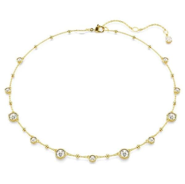 Panffy Jewel Gold Necklace Women's Round Charm Diamond Necklace Alloy Necklace Anna Jewelry