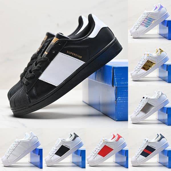 designer shoes for men women superstar stan smith sneakers low flats trainer sneaker triple white black iridescent university red metallic mens trainers size 36-45