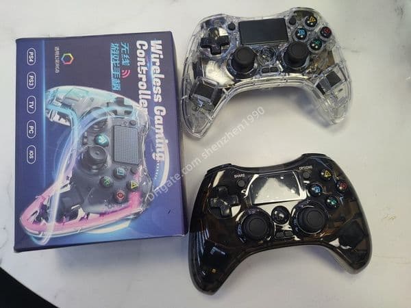 OEM high qulity For Wireless Controller Joystick Shock Game PS4 Console Controllers Adapter Colorful Bluetooth gamepad Vibration Charger Box