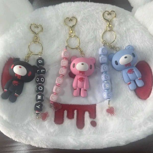 Personalized PVC keychain bag pendant with Kawai decoration for childrens toys and gifts around Shin Guangze Bear W250402