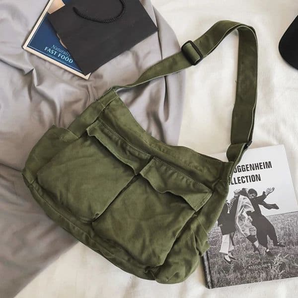Women Vintage Handbag Canvas Teenager Shoulder Tote Bags Messenger Bags Ladies Casual Handbag Crossbody Purse 251103