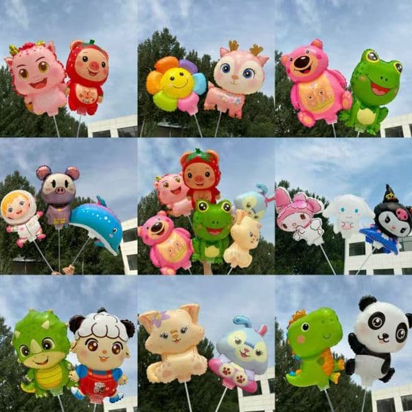 Clip Support Rods for Children's Cartoon Animal Balloons Decoration Kit