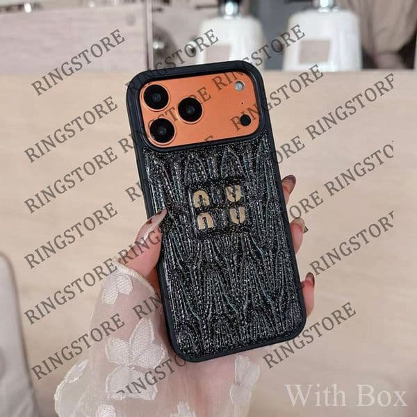 Designer iPhone Phone Case 17 16 Pro Max Luxury Leather Purse 19 18 17pro 16pro 15pro 14pro 13pro 15 14 13 Promax Cover with Box Pink Black White AQL