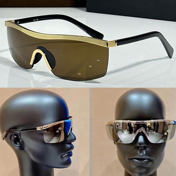 sunglasses for men X0608 brand designer mens mask sunglasses half frame womens eyewear metal frame brown UV resistant lenses retro casual glasses