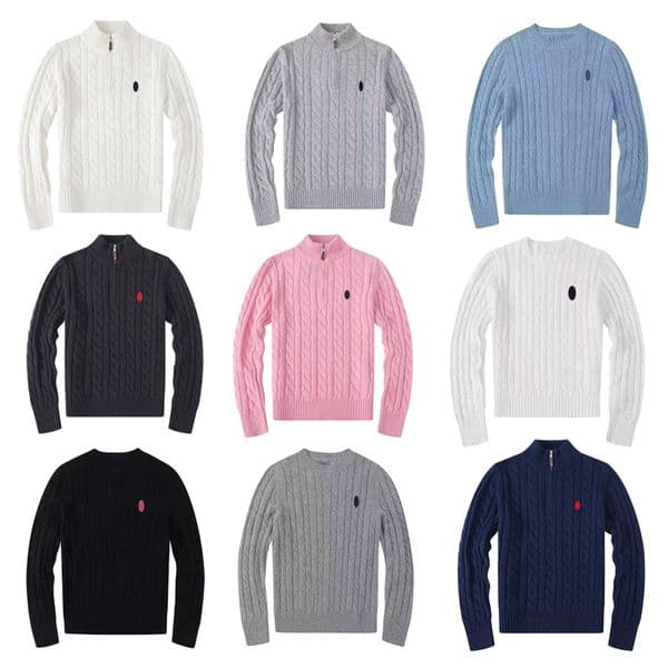 Designer Sweater Men Europe Size Autumn Winter Cord Knitting Machine Sweater Men Designer Knit Sweaters Mens Closure Warm Outerwear Option Soft Knitted Fabric