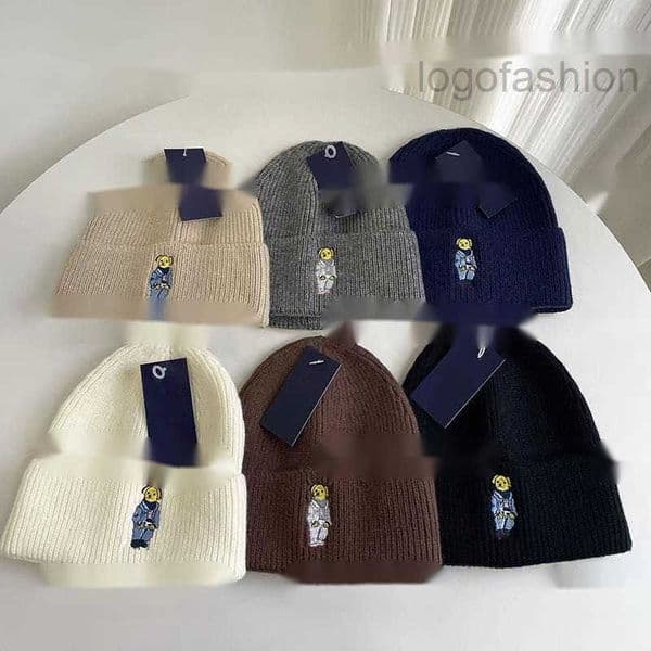 Designer Men Beanie Luxury Women Skull Cap Bear Woolen Hat Brand Winter Bonnet Embroidery Knitted Hat Outdoors Warm Wool Caps Skiing Beanies CYD2412251F6